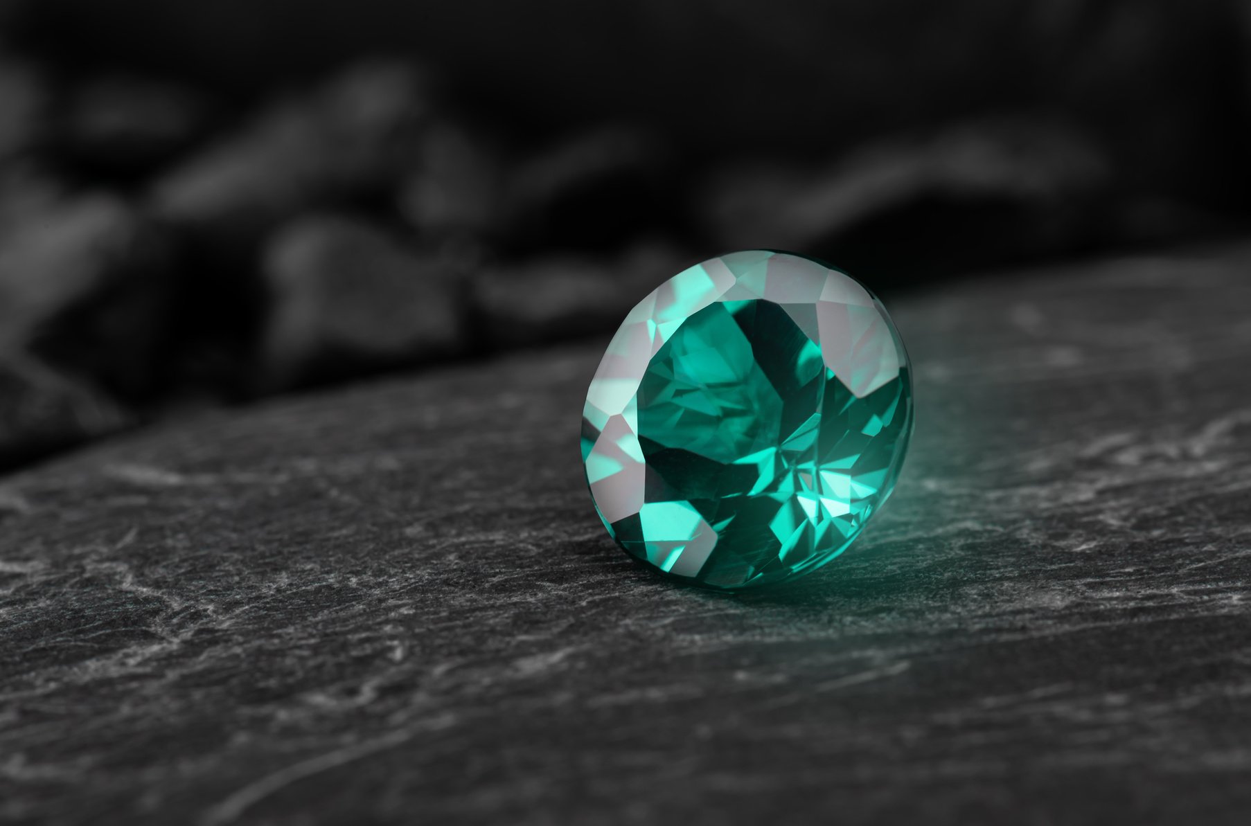 Green emerald oriental sapphire gemstone.